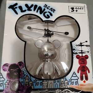 Flying Bear Toy - Silver
